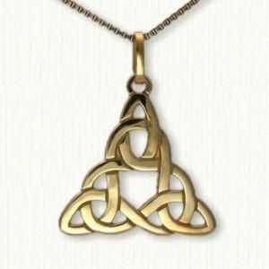 Curved Triangle Knot Pendant