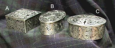 Pewter Jewelry Boxes with Celtic Knotwork