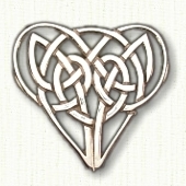 Intricate Celtic Heart Knot Pin