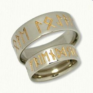 runic wedding rings