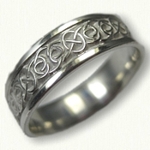 Sterling Silver Celtic Seaforth Knot Wedding Band 