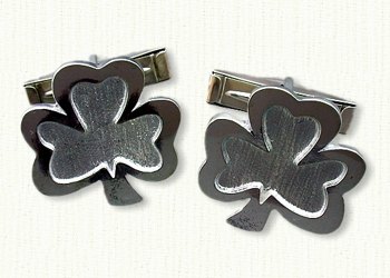 Solid Shamrock cuff links