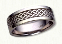 14Kt white gold Celtic Simple Braid Band