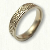 Narrow14kt Yellow Gold Celtic Simple Braid Knot Wedding Band