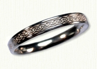 14kt white gold Narrow 'S' Loop Knot Wedding Band