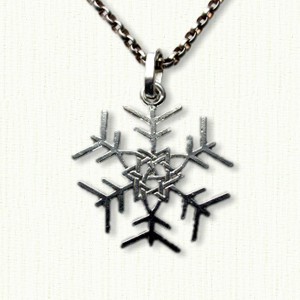 Celtic Snowflake with 6 Point Star Pendant