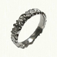 Triangle and Thistle band - NO RAILS - sterling silver   