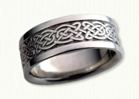 14kt white gold Tralee Knot Wedding Band