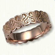 14kt Rose Gold Sculpted Tramore Band