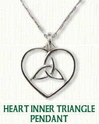 Celtic Heart with Inner Triangle Pendant