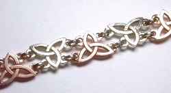 14kt tow tone Celtic Triangle Knot Bracelet