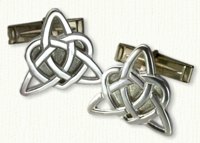 Triangle knot & Heart cuff links