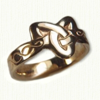14kt Yellow Celtic Open Triangle Knot Ring