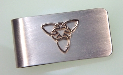 Triangle with Trinity Knot Money Clip