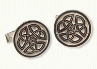 Triple Triangle Knot Cuff Links