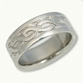 Platinum Celtic Two Strand Wedding Band