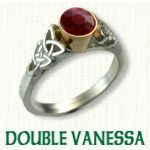 Double Vanessa Engagement Ring - Celtic