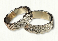 14kt yellow Sculpted Wexford Knot Band